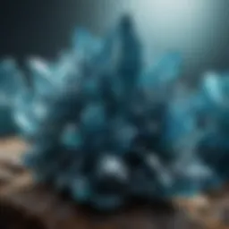 Stunning greenish blue crystal cluster showcasing natural facets