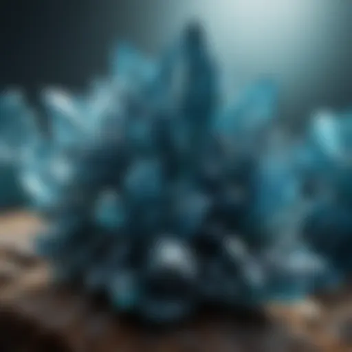 Stunning greenish blue crystal cluster showcasing natural facets