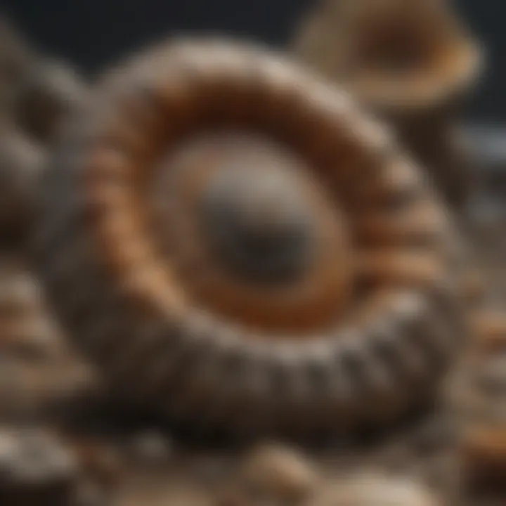 Ancient Ammonite Fossil Impression