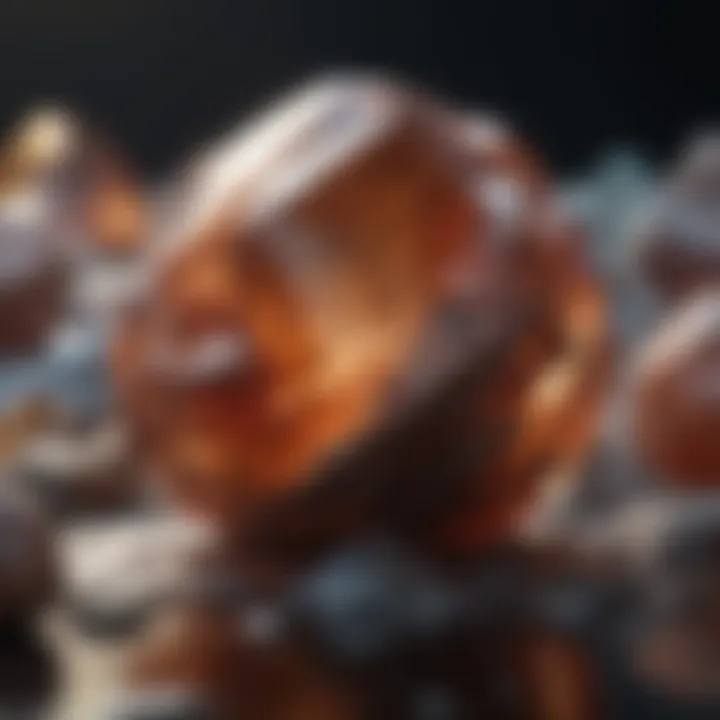 Showcase of sparkling clean crystal rocks after maintenance