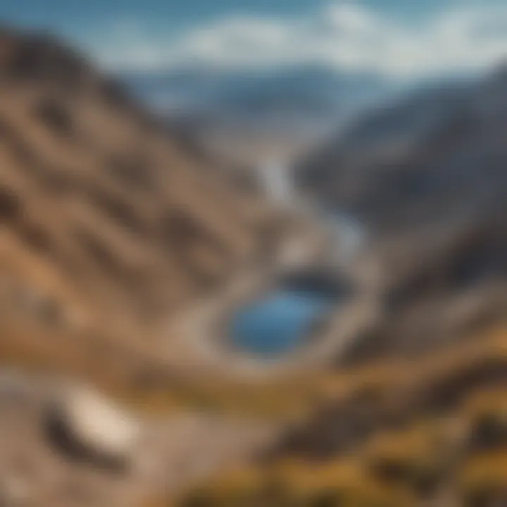 An expansive view of a gemstone mining site in Idaho, highlighting the natural landscape