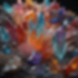 Vibrant array of crystals showcasing various colors
