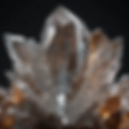 Close-up of a genuine crystal showcasing its clarity and natural facets