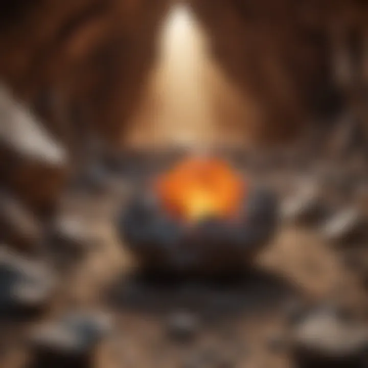 Formation of igneous rocks deep within the Earth's crust