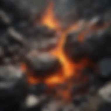 Enigmatic Flow of Molten Magma Molten magma flowing through rocks