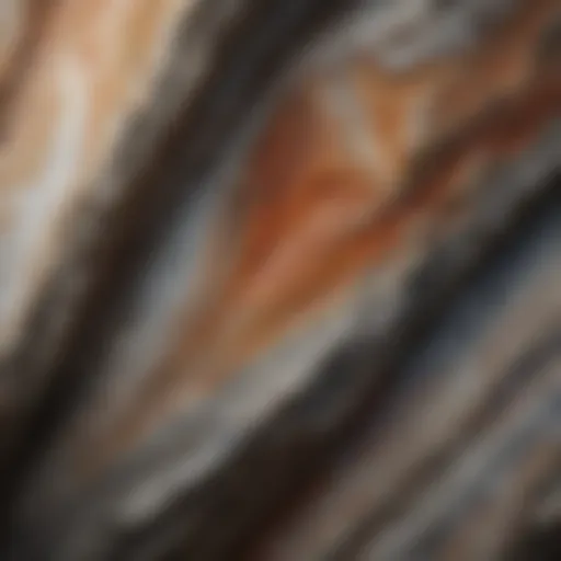 Intricate marble formation showcasing geological layers