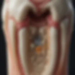 Illustration showing the intricate anatomy of a molar