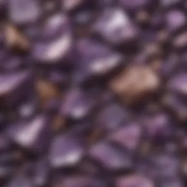 Intricate Texture of Purple Quartz Landscape Rock