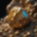 Iridescent mineral specimen reflecting light