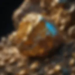 Iridescent mineral specimen reflecting light