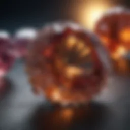 Close-up of a sparkling gemstone