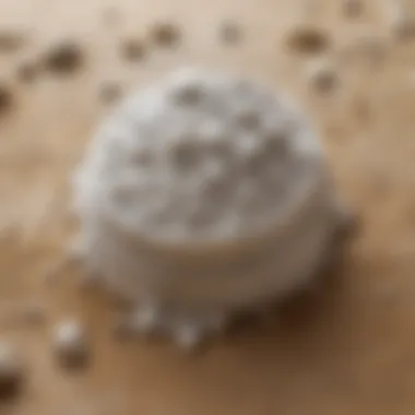 Artistic representation of talc powder impact on preservation