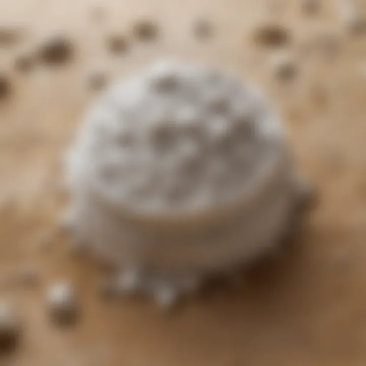 Artistic representation of talc powder impact on preservation