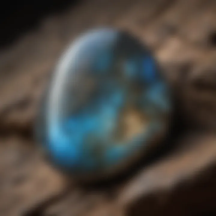 Cultural artifacts incorporating labradorite in design