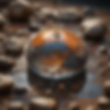 Symbiotic Beauty: Water and Rock in Drip System Artistic shot showcasing the harmonious blend of water and rock in lapidary drip system