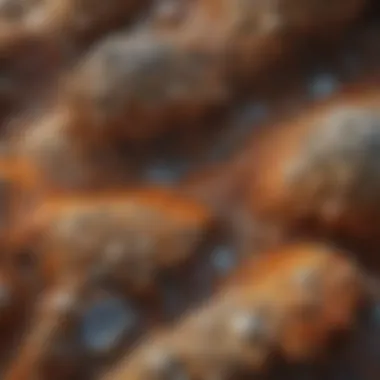Elegant Formation: Mineral Deposits Under Drip System Intricate patterns of mineral deposits forming under a controlled drip system