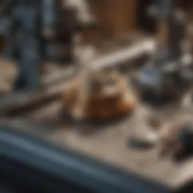 Mechanical Insights Detailed view of lapidary flat lap grinder components