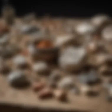 Diverse Materials for Grinding Various rocks and fossils ready for grinding