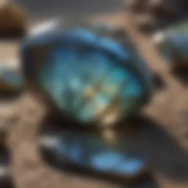 Labradorite Transformation Exquisite Labradorite Rock in Sunlight