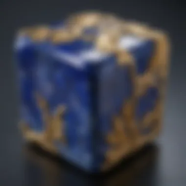 Polished Lapis Lazuli A beautifully polished lapis lazuli stone reflecting its rich blue and gold tones