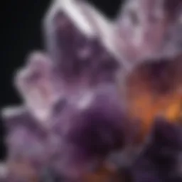 Intricate patterns of a large amethyst crystal