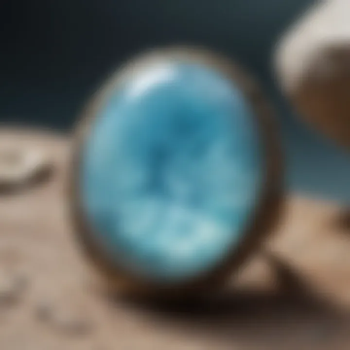 Larimar Cabochon's Celestial Aura