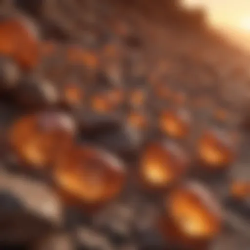 Glimmering Gem of Sunset Hues