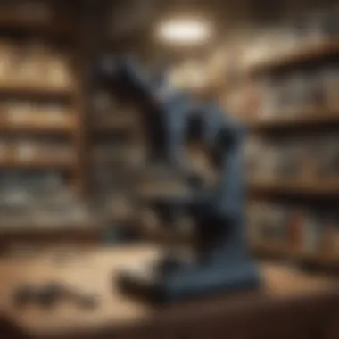 Local store showcasing microscopes