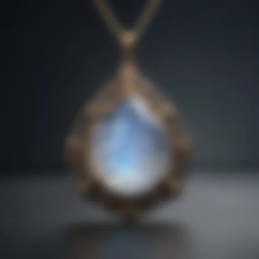 Luminous Reflections of Rainbow Moonstone Pendant