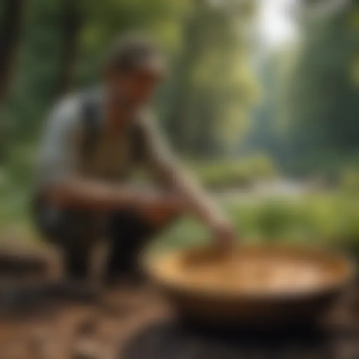 Lush Greenery Surrounding Gold Panning Site