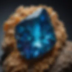 Lustrous Blue Spectrolite Gemstone from North Carolina