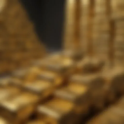 Luxurious Gold Bullion Stacks