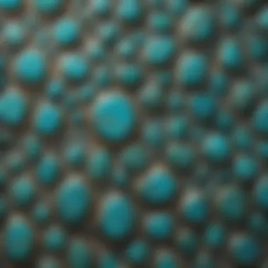 Macro Shot of Genuine Turquoise Texture and Patterns