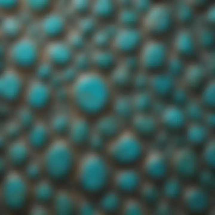 Macro Shot of Genuine Turquoise Texture and Patterns