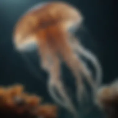 Majestic Jellyfish Drifting in Ocean Currents