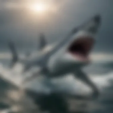 Mako Shark Hunting Prey at High Speed