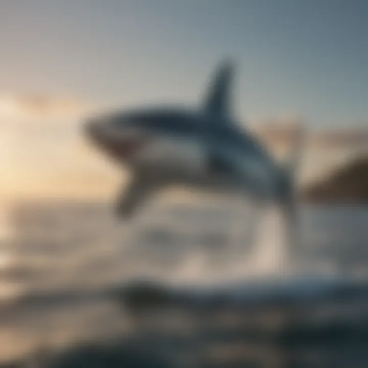 Mako Shark leaping out of the Water