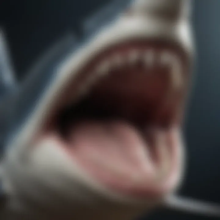 Close-up of Mako Shark's Sharp Teeth