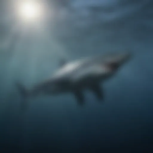 Majestic Mako Shark Swimming in the Ocean