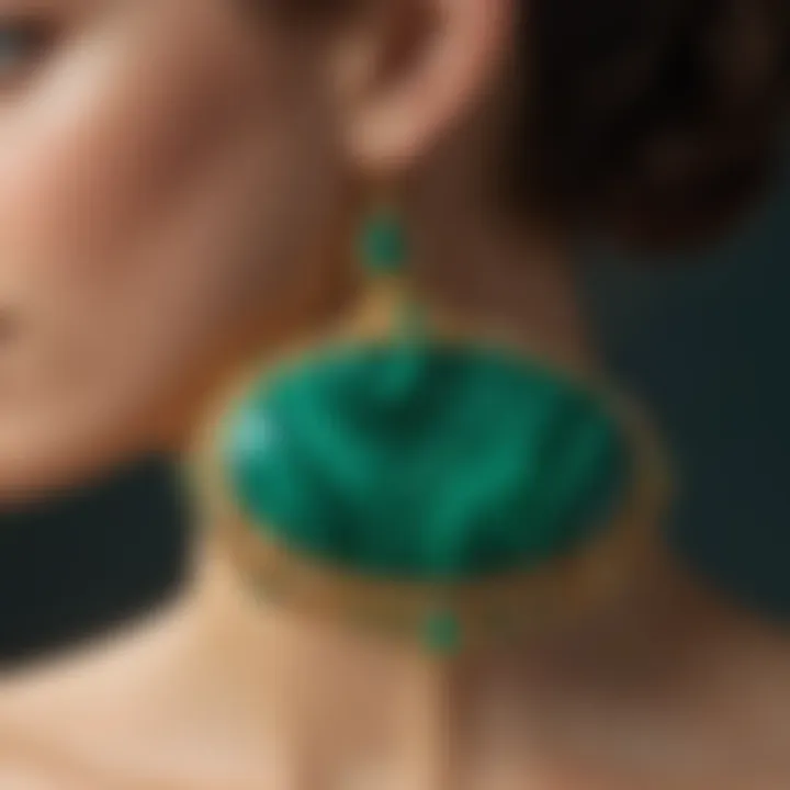 Malachite in jewelry form, highlighting its beauty and craftsmanship