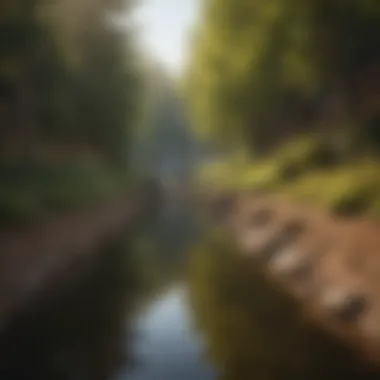 Reflections of a Gold Sluice Amidst Nature's Beauty Reflections of a Gold Sluice
