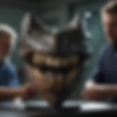 Scientific Analysis of Megalodon Tooth Marine Biologist Studying Megalodon Tooth