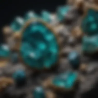 Dioptase mineral in a mesmerizing close-up shot