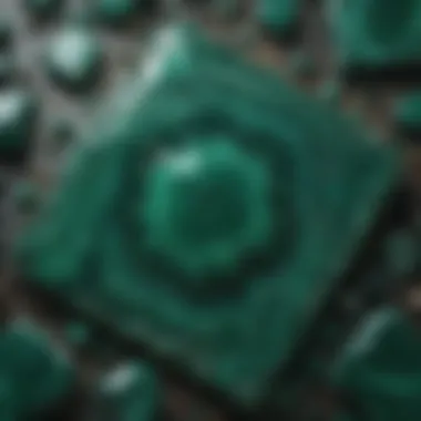 Mesmerizing Malachite Mineral Tile