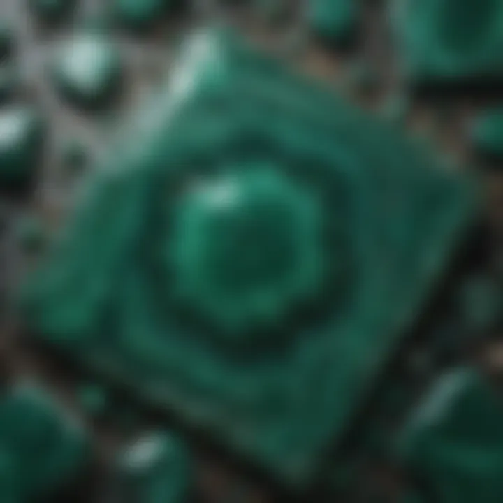 Mesmerizing Malachite Mineral Tile