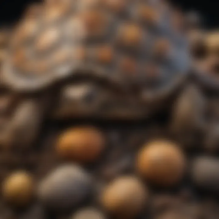 Microscopic analysis of turtle excrement under a microscope