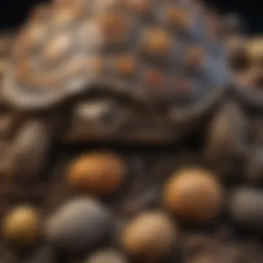 Intricate Microscopic Examination of Turtle Feces Microscopic analysis of turtle excrement under a microscope