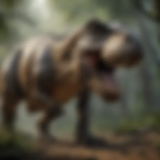 Fearsome Tyrannosaurus Rex in Ancient Ecosystem