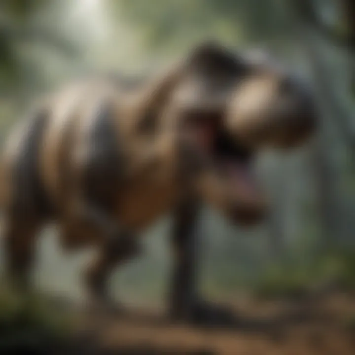 Fearsome Tyrannosaurus Rex in Ancient Ecosystem