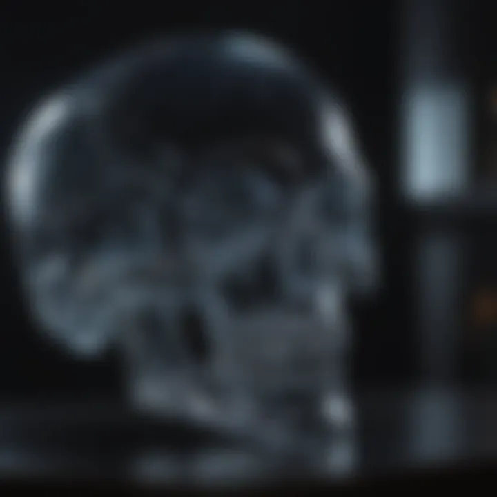 Crystal Skull Illuminated by Moonlight